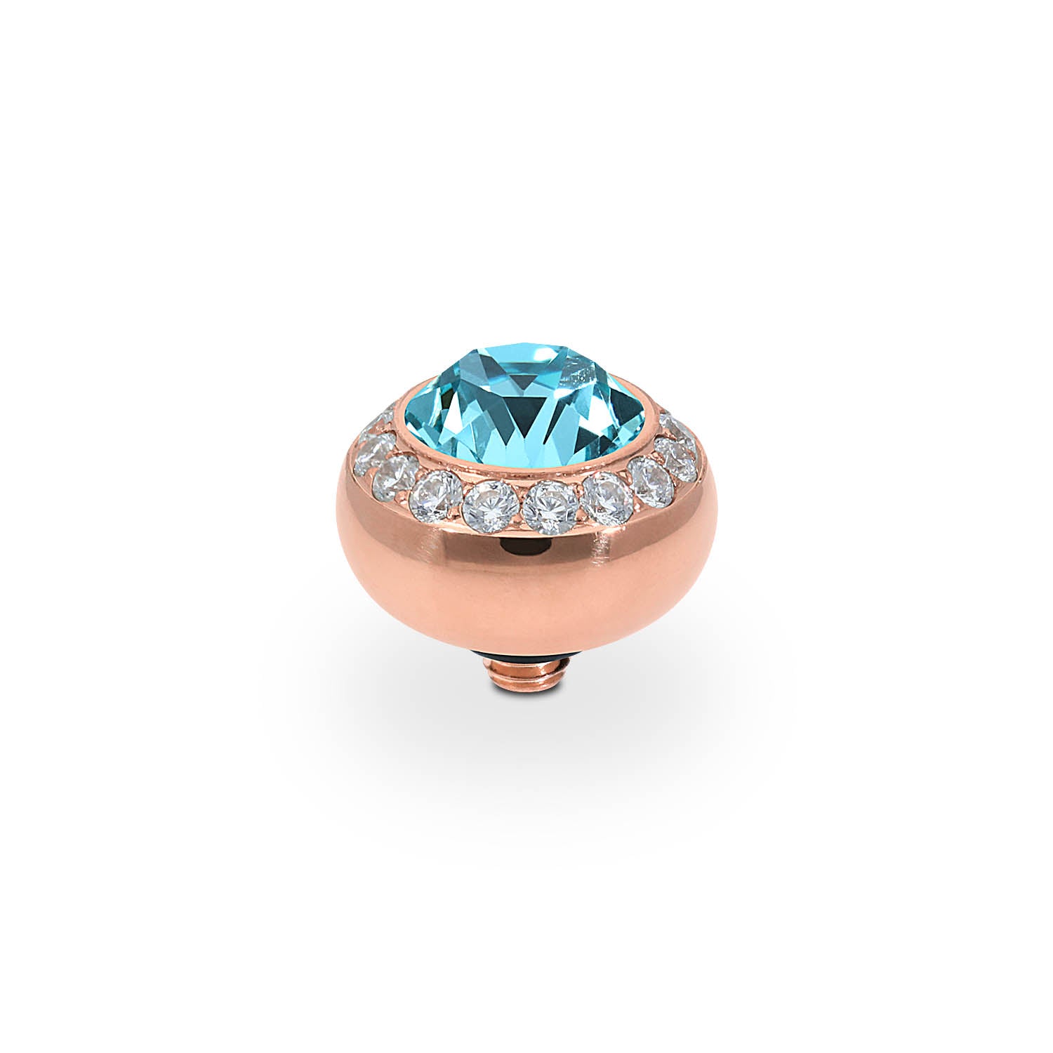 Tondo Deluxe Top 10 mm - Roségold Light Turquoise