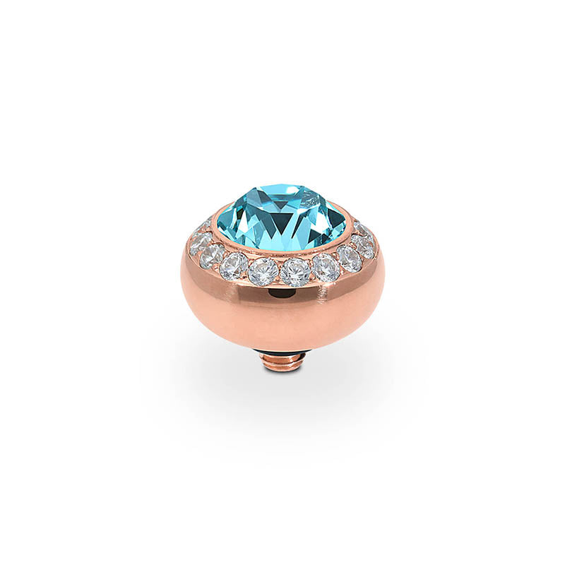 Tondo Deluxe Top 10 mm - Roségold Light Turquoise