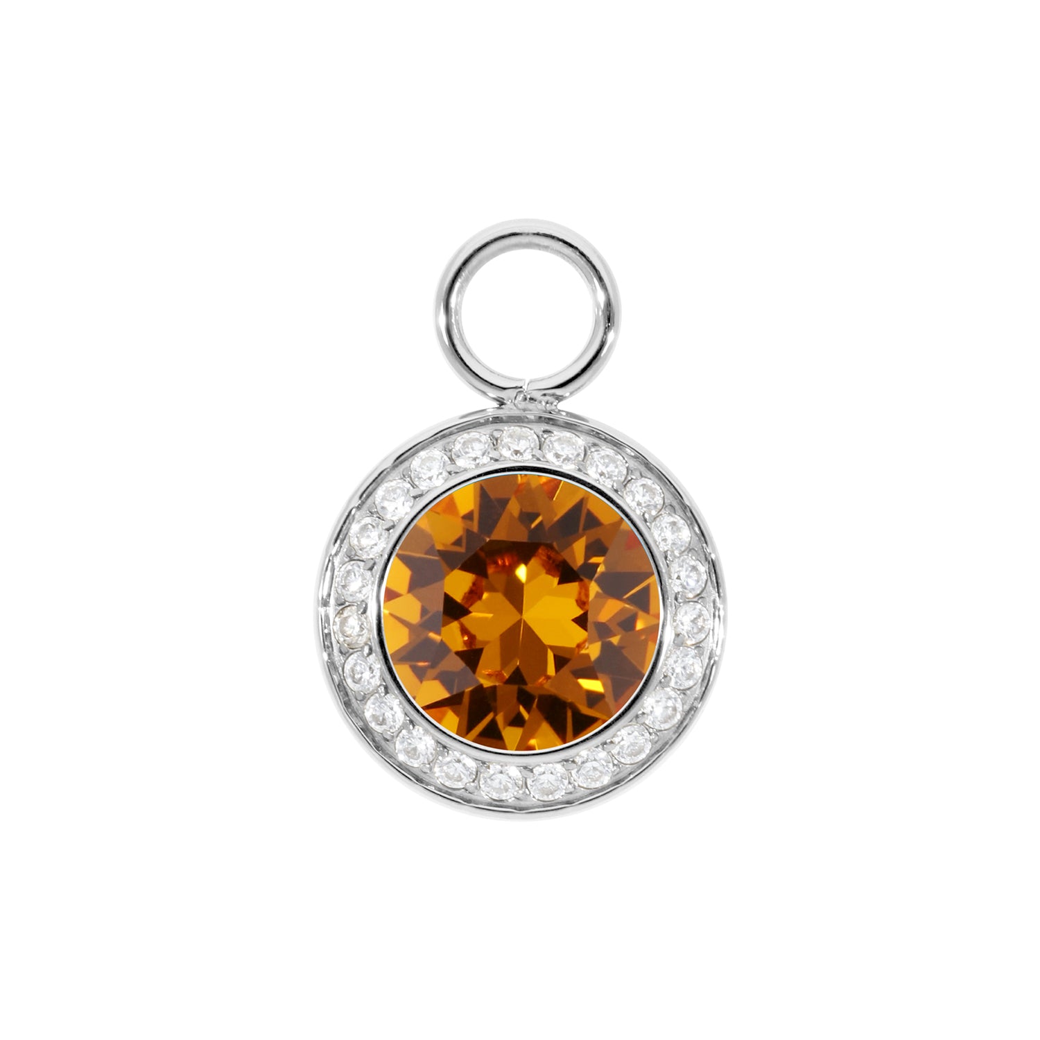 Tondo Deluxe Charm 13 mm - Silber Topaz
