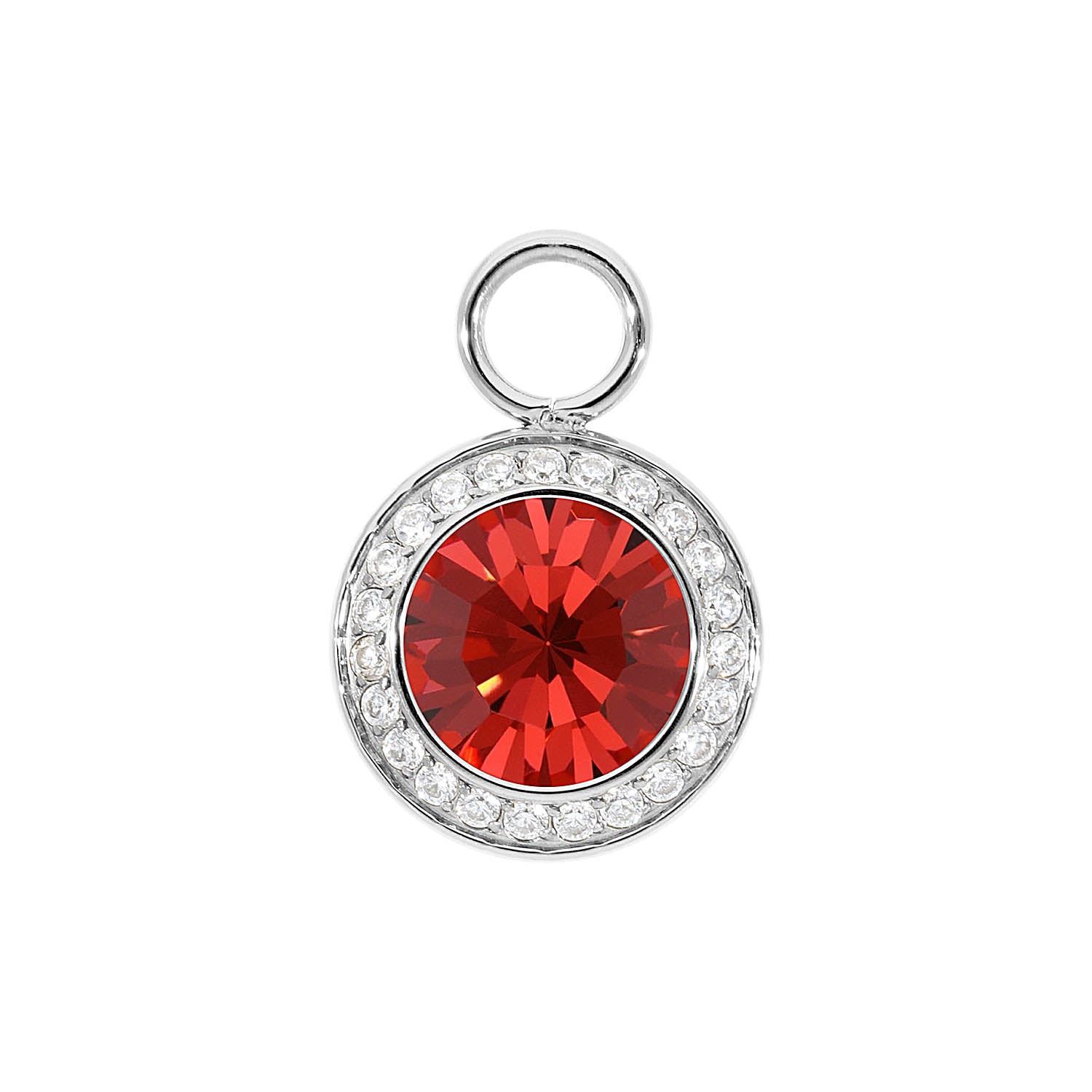Tondo Deluxe Charm 13 mm - Silber padparadscha
