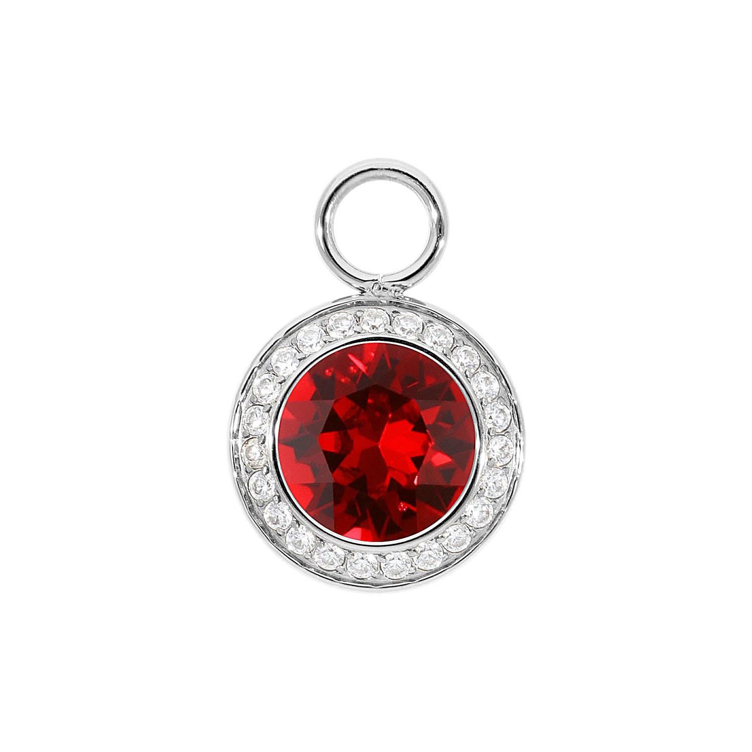 Tondo Deluxe Charm 13 mm - Silber scarlet