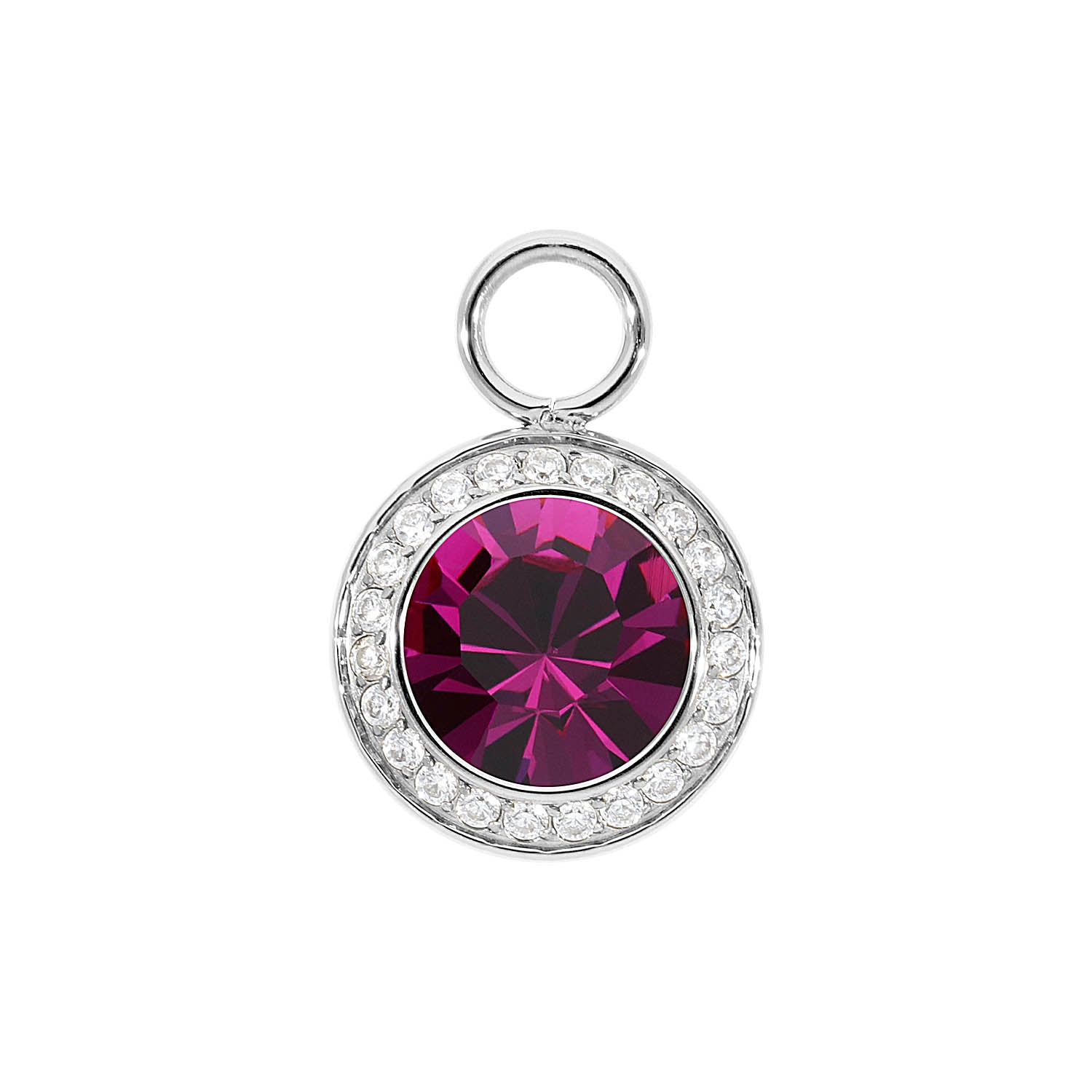 Tondo Deluxe Charm 13 mm - Silber fuchsia