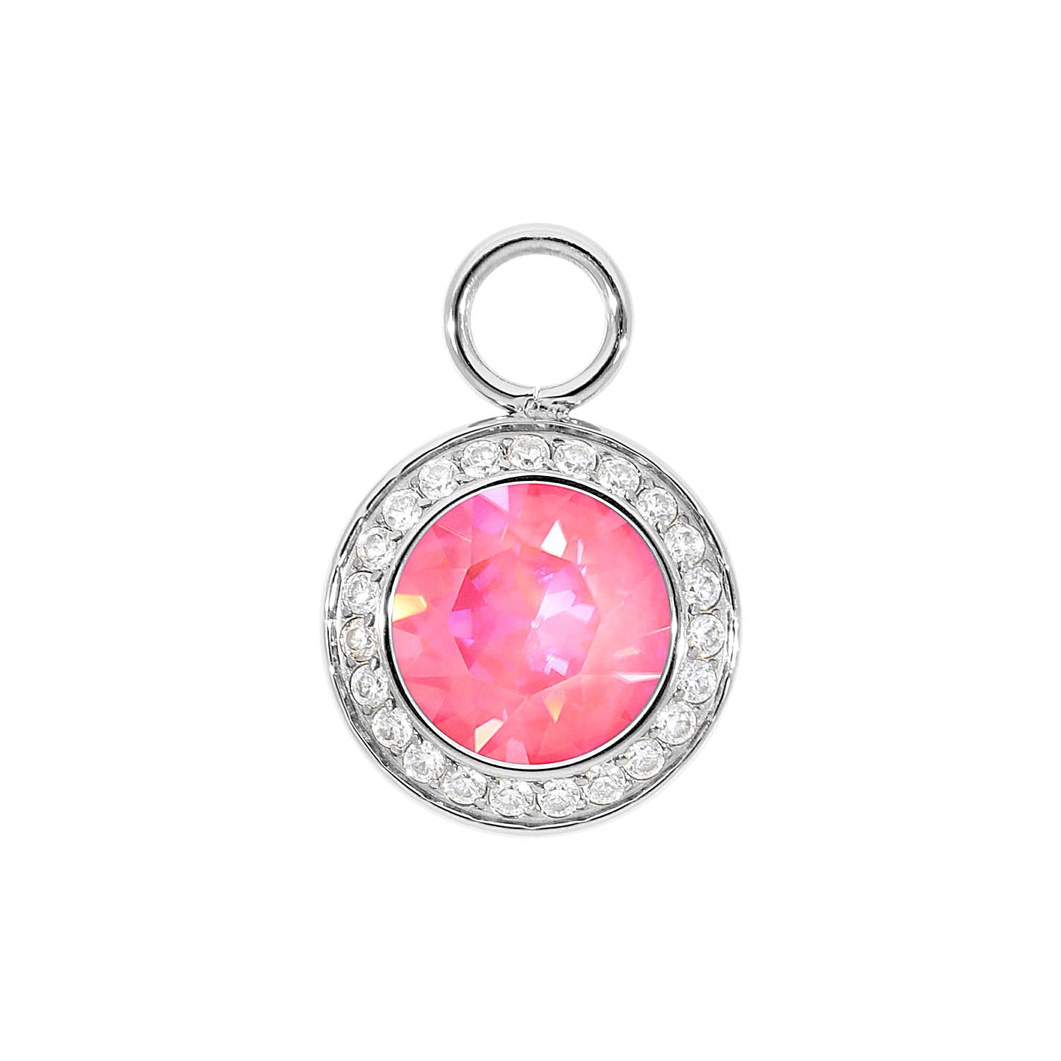 Tondo Deluxe Charm 13 mm - Silber lotus pink delite
