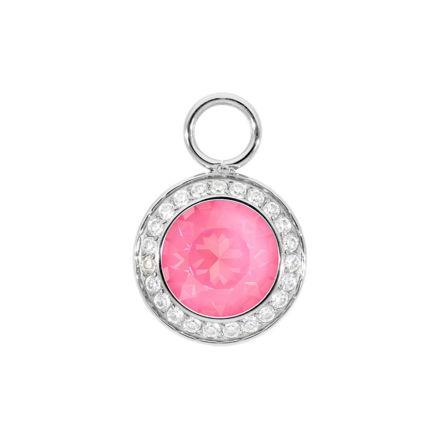 Tondo Deluxe Charm 13 mm - Silber Crystal Dahlia Ignite