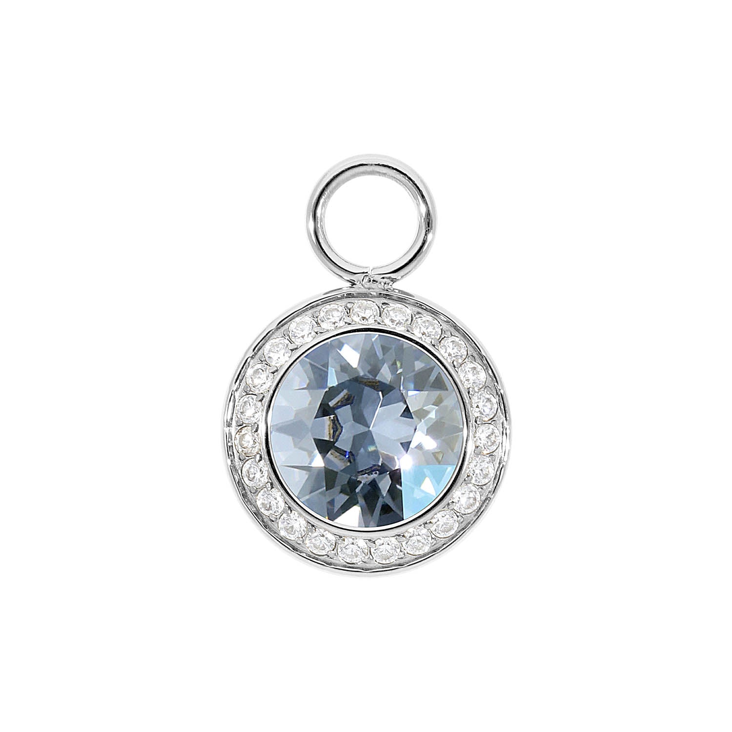 Tondo Deluxe Charm 13 mm - Silber blue shade