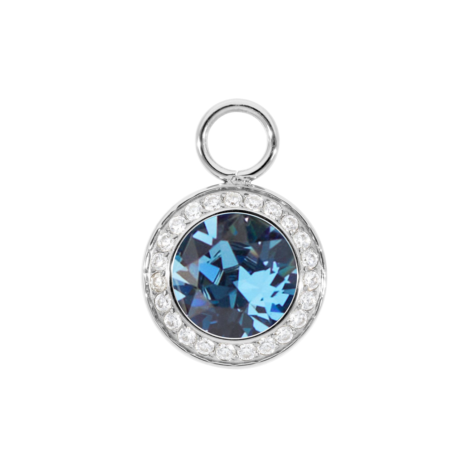Tondo Deluxe Charm 13 mm - Silber Denim Blue