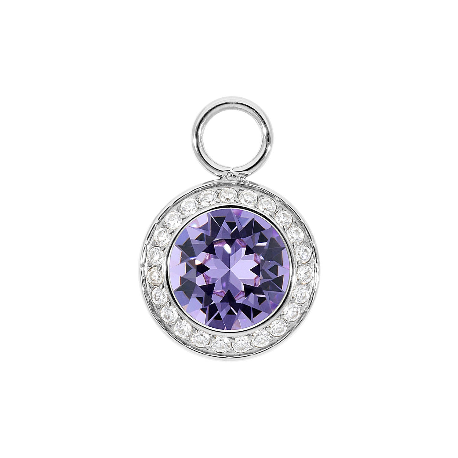 Tondo Deluxe Charm 13 mm - Silber Violet