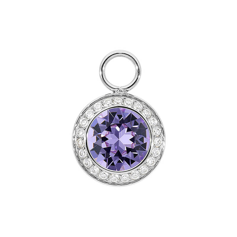 Tondo Deluxe Charm 13 mm - Silber Violet