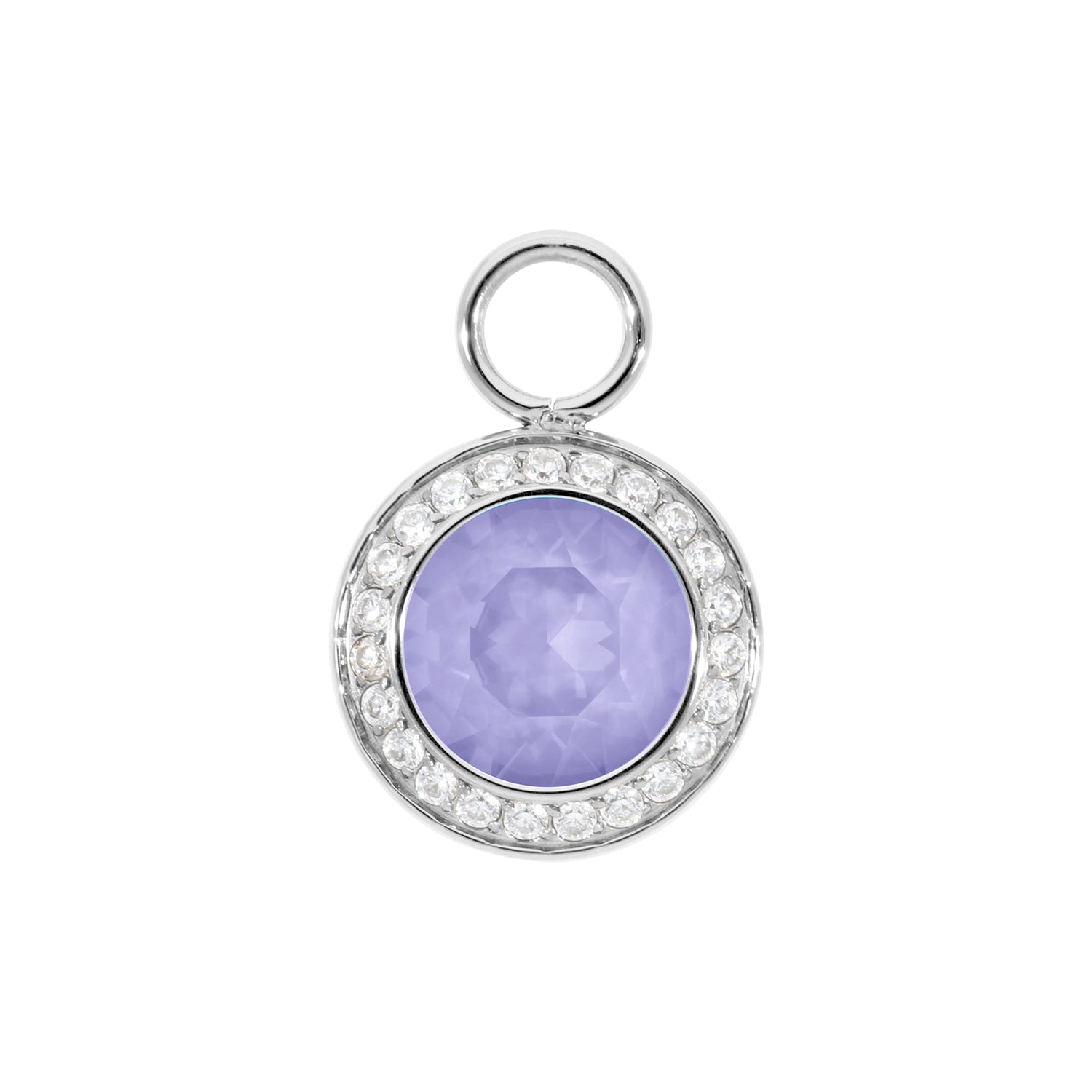 Tondo Deluxe Charm 13 mm - Silber Crystal Purple Ignite