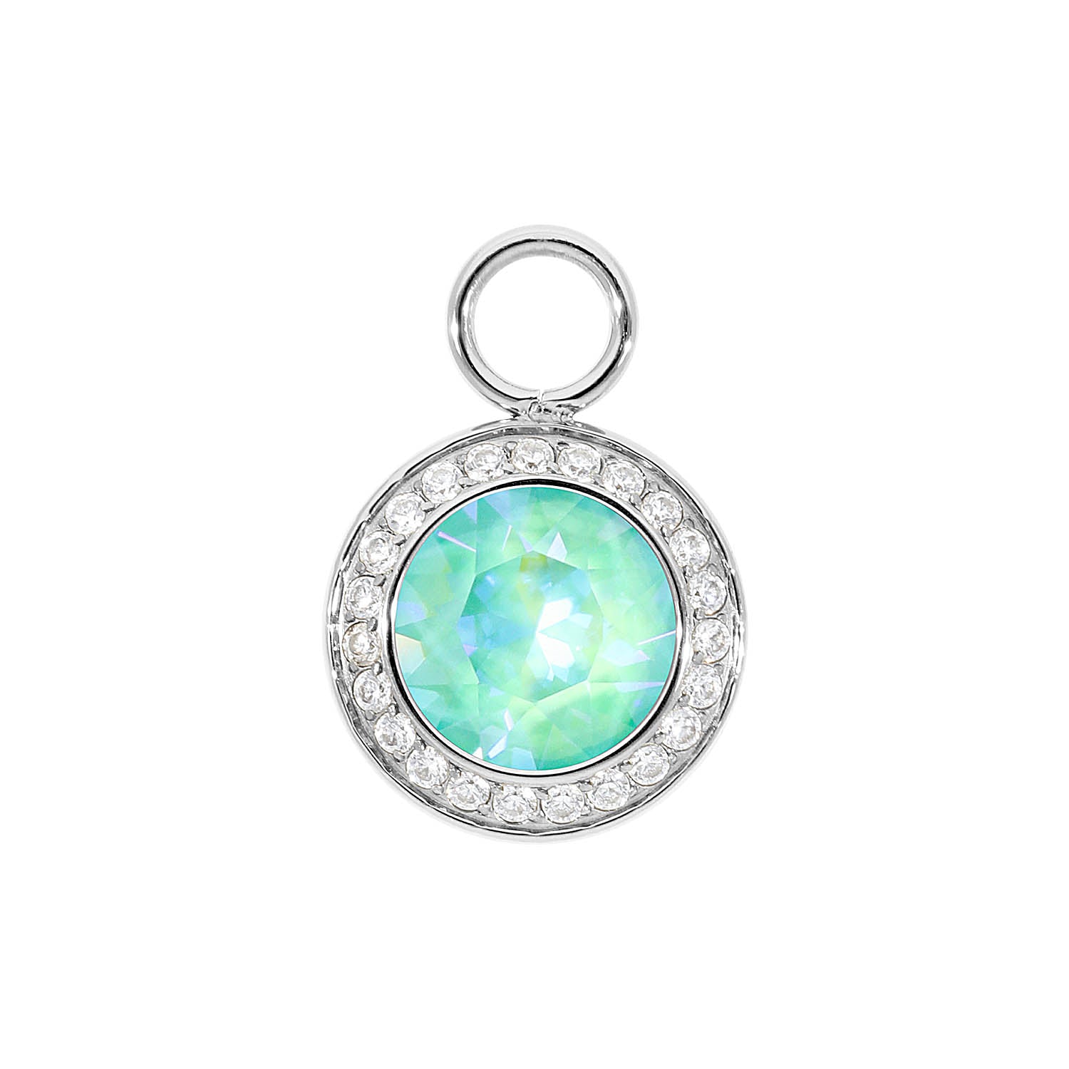 Tondo Deluxe Charm 13 mm - Silber silky sage delite