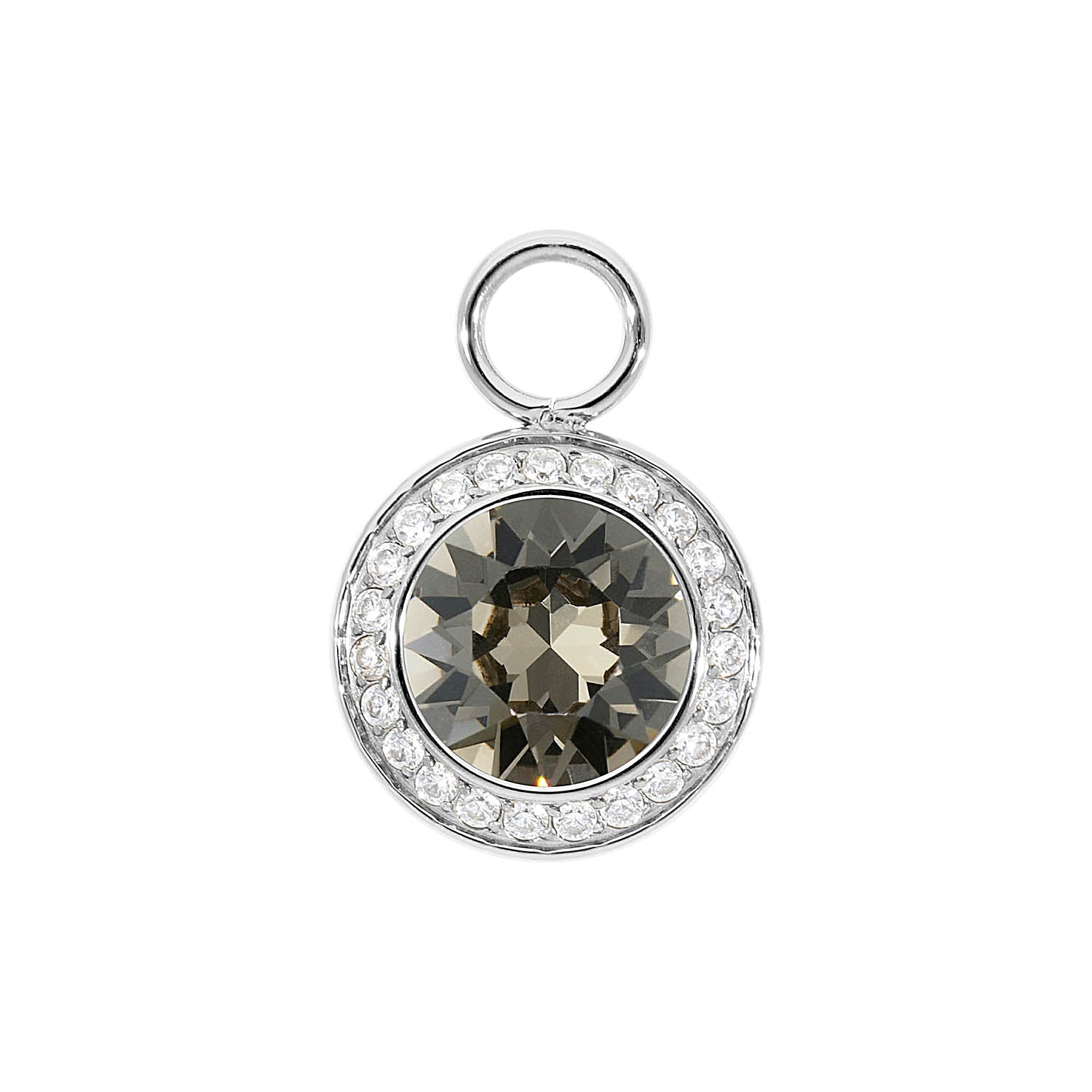 Tondo Deluxe Charm 13 mm - Silber Greige