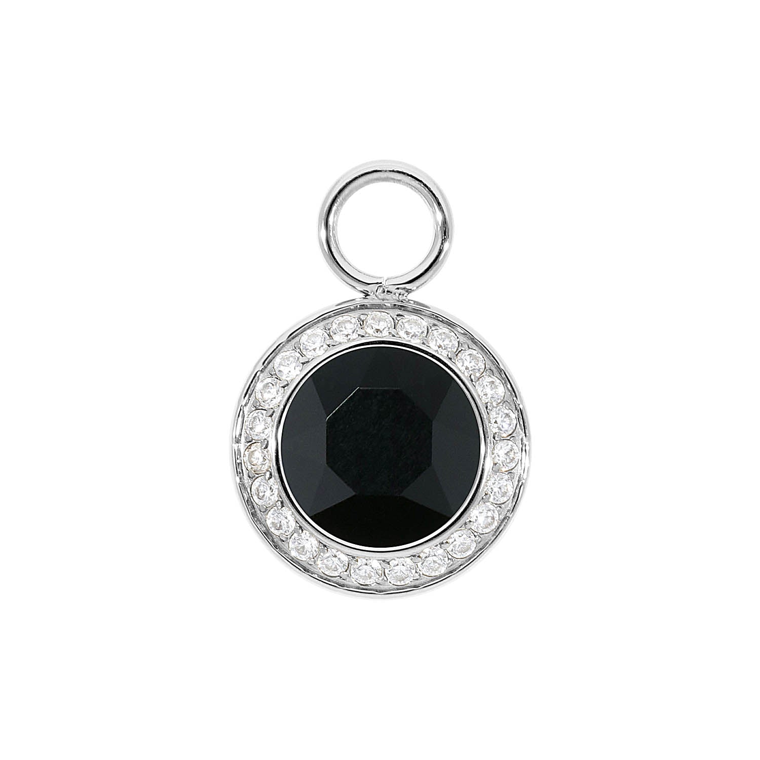 Tondo Deluxe Charm 13 mm - Silber jet
