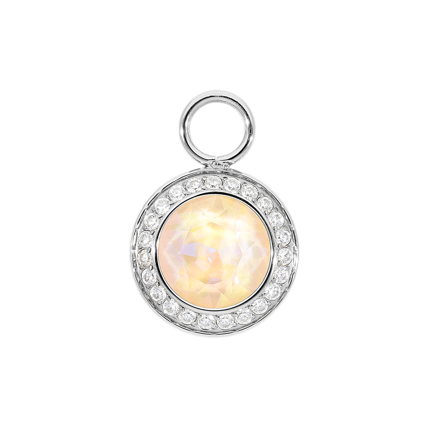 Tondo Deluxe Charm 13 mm - Silber ivory cream delite