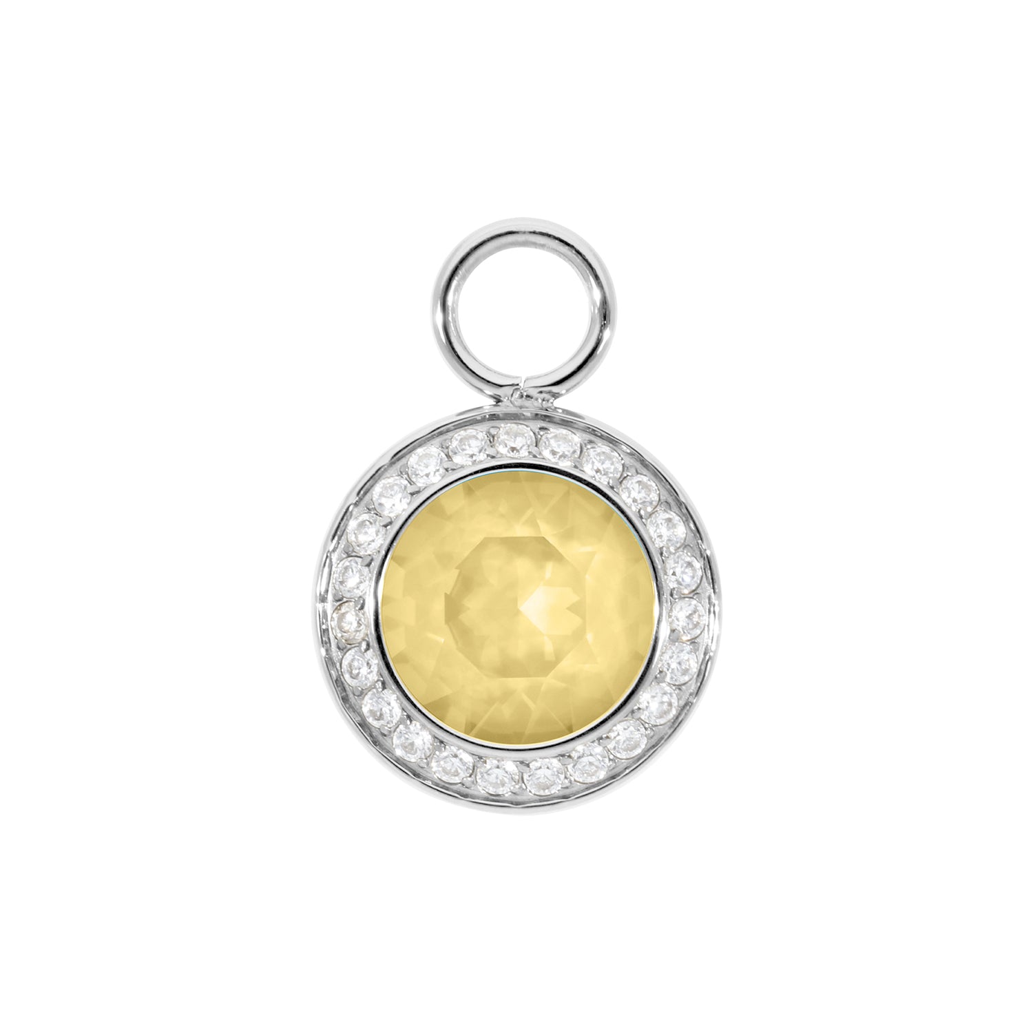 Tondo Deluxe Charm 13 mm - Silber Recreated Dark Jonquil