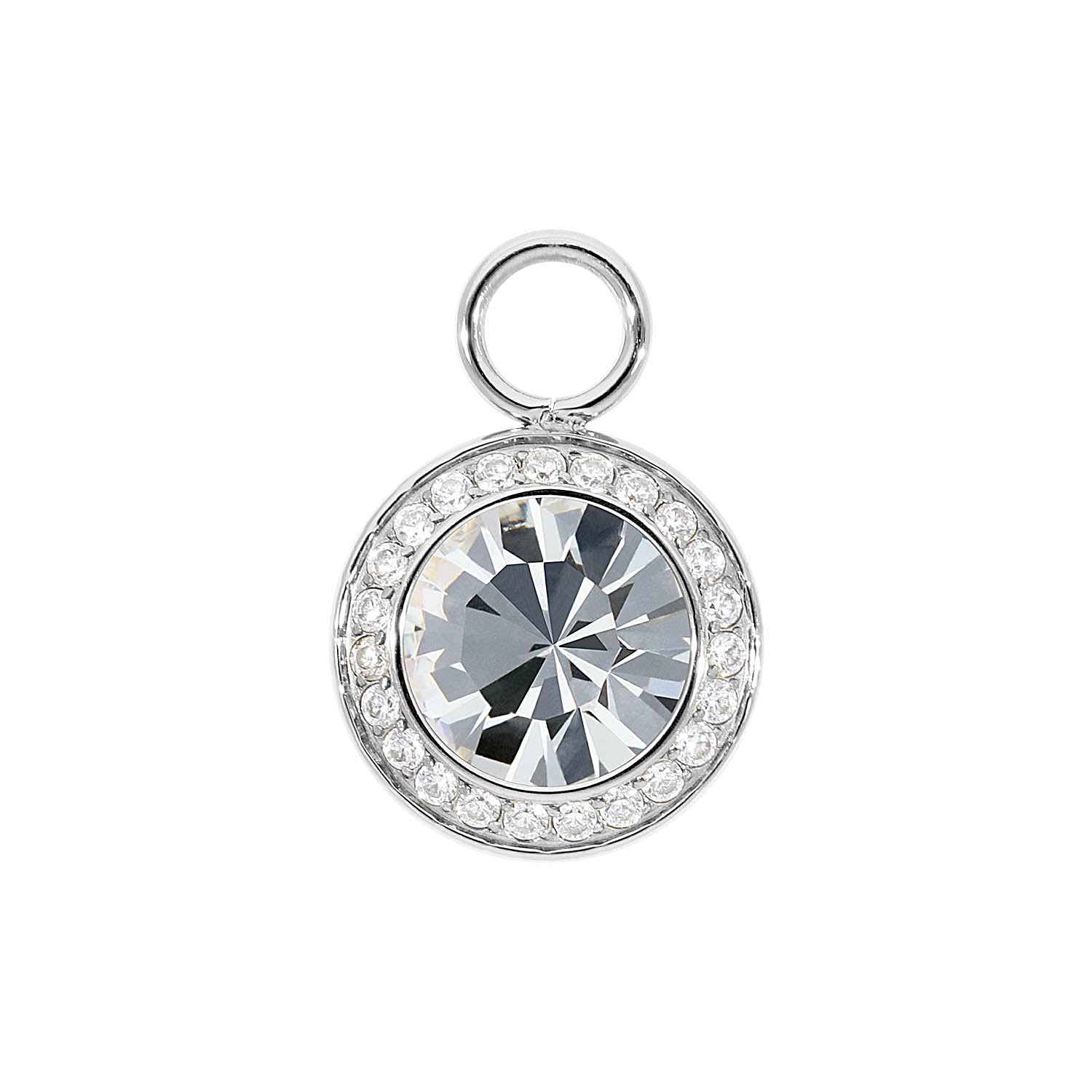 Tondo Deluxe Charm 13 mm - Silber crystal