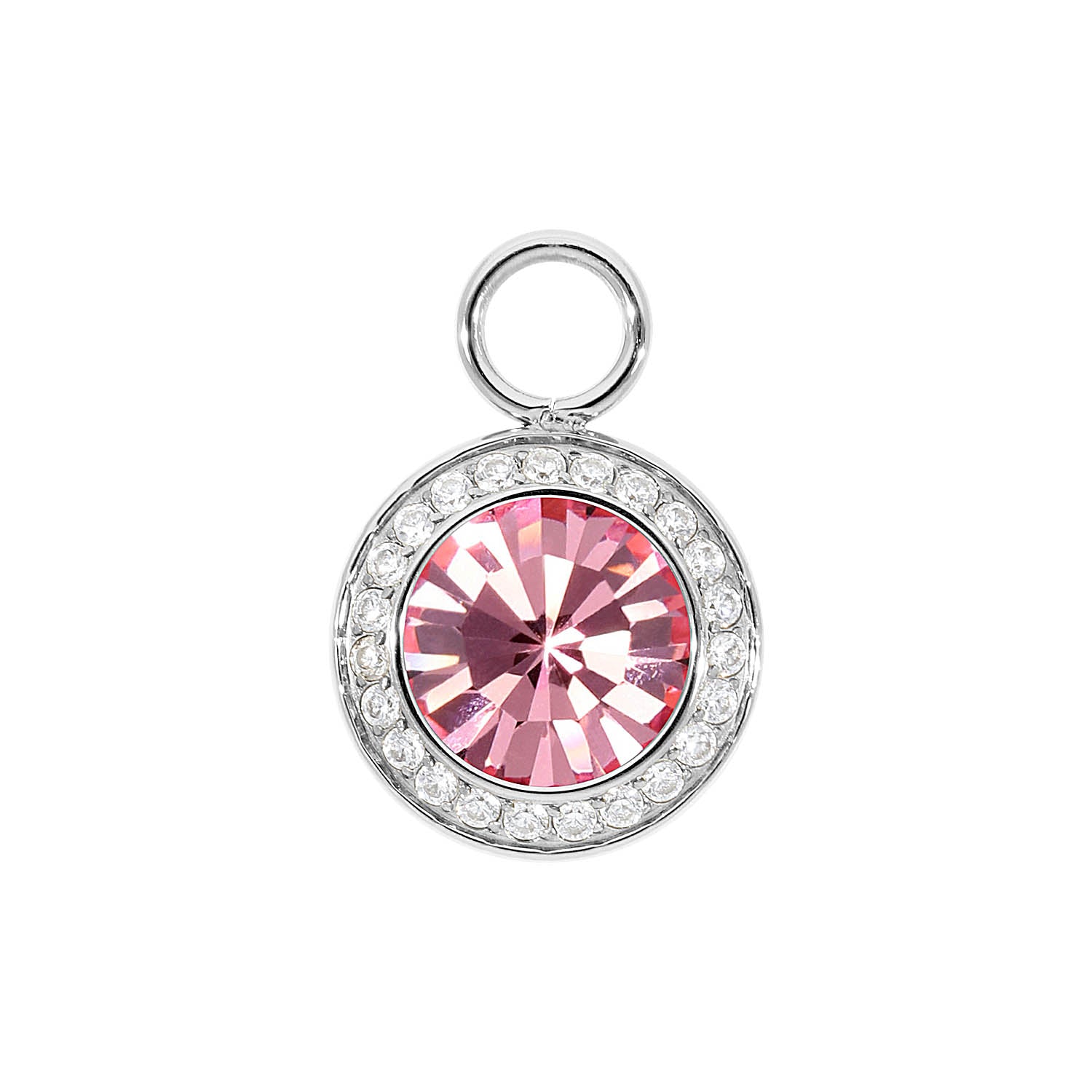 Tondo Deluxe Charm 13 mm - Silber Light Rose