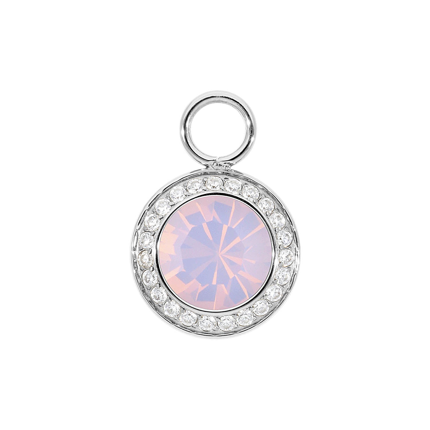 Tondo Deluxe Charm 13 mm - Silber rose opal