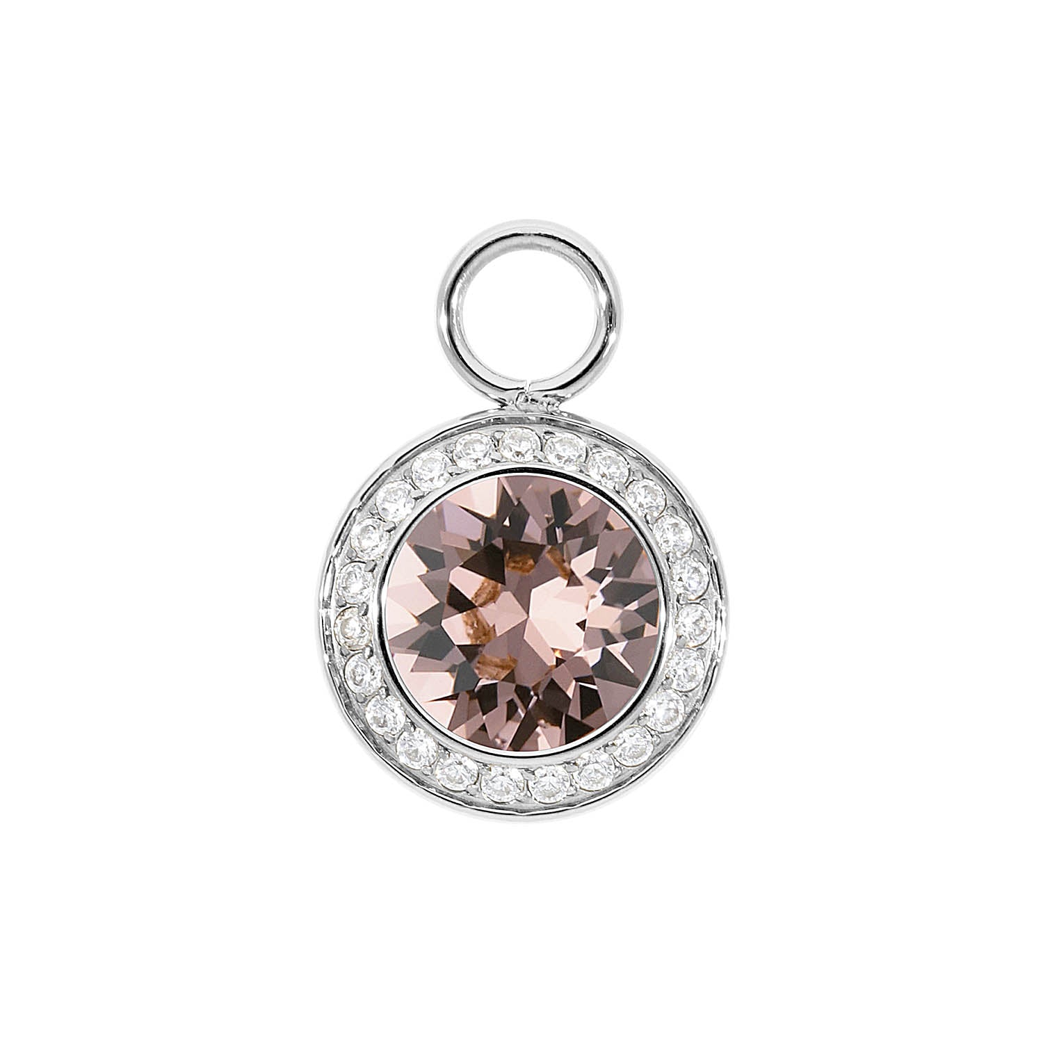 Tondo Deluxe Charm 13 mm - Silber vintage rose