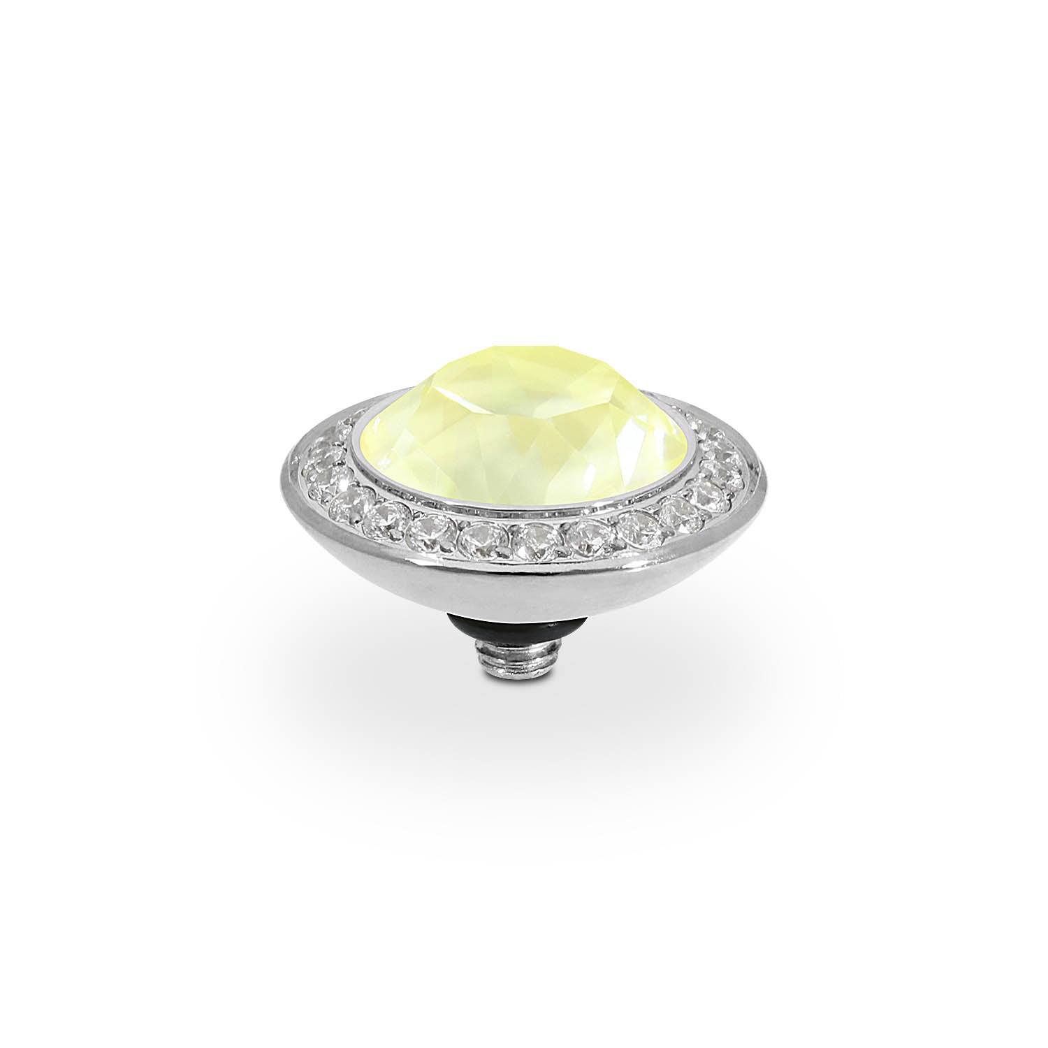 Tondo Deluxe Top 13 mm - Silber crystal soft yellow ignite