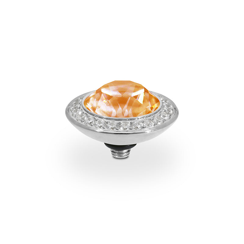 Tondo Deluxe Top 13 mm - Silber Crystal Mango Ignite