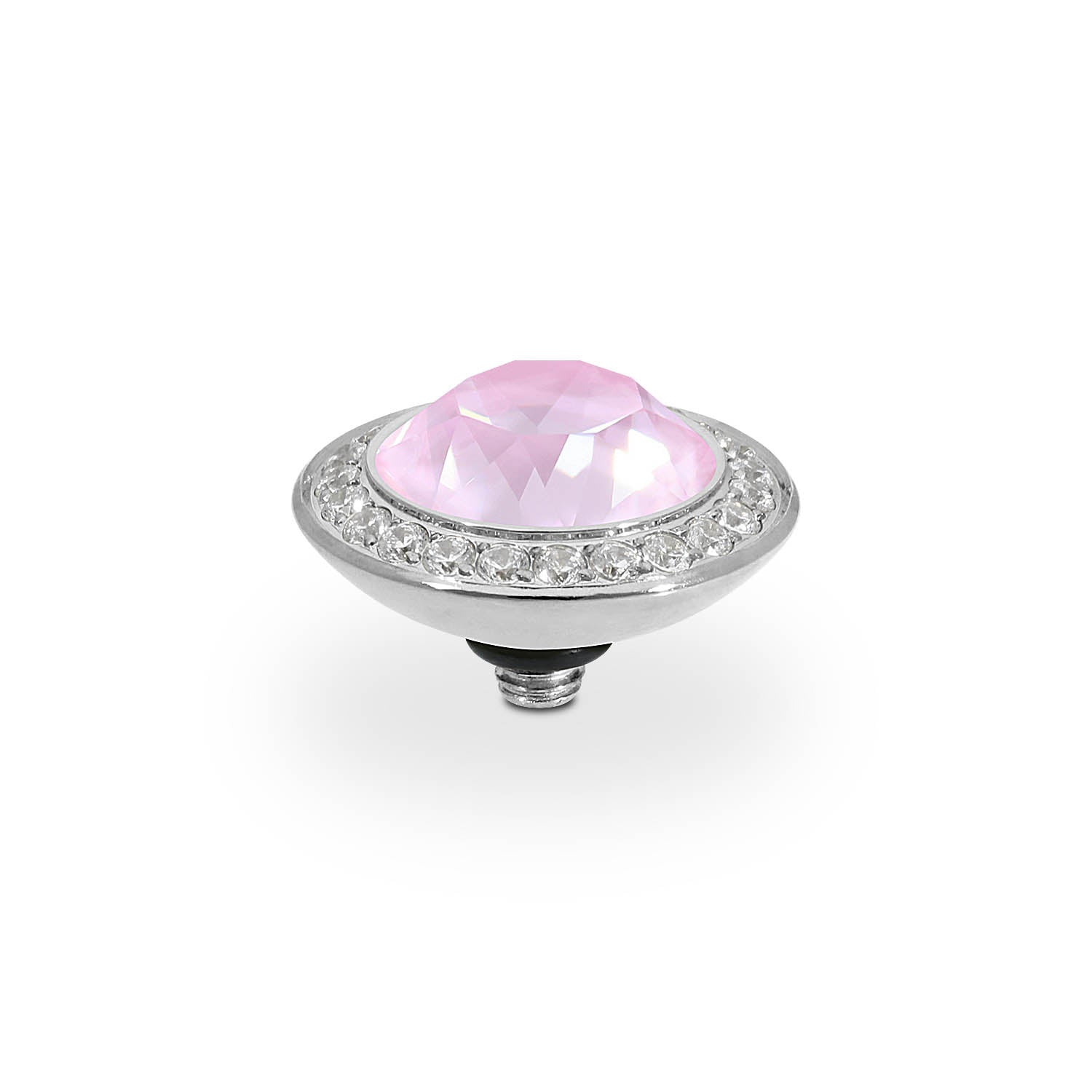 Tondo Deluxe Top 13 mm - Silber crystal soft rose ignite