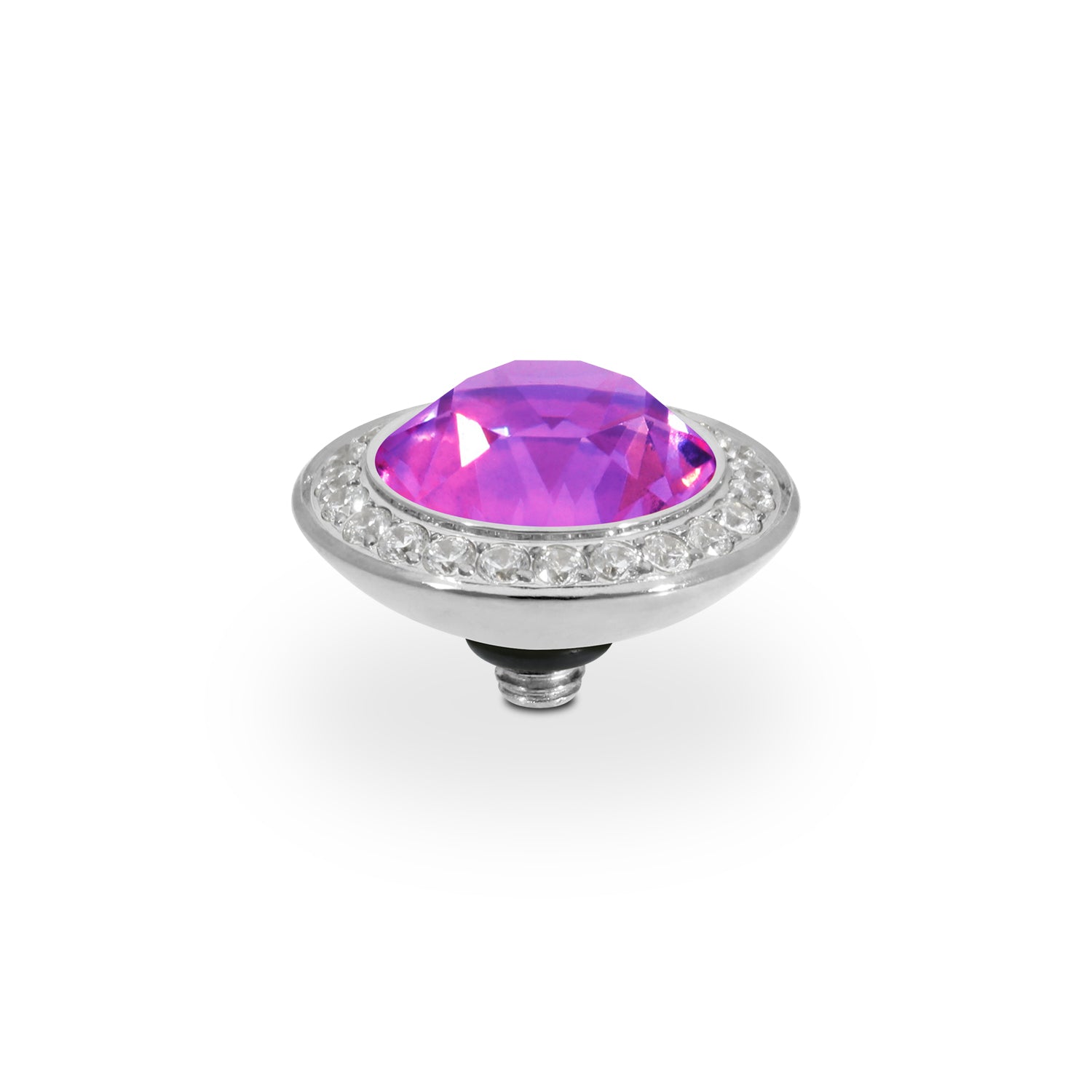 Tondo Deluxe Top 13 mm - Silber Crystal Electric Violet Ignite