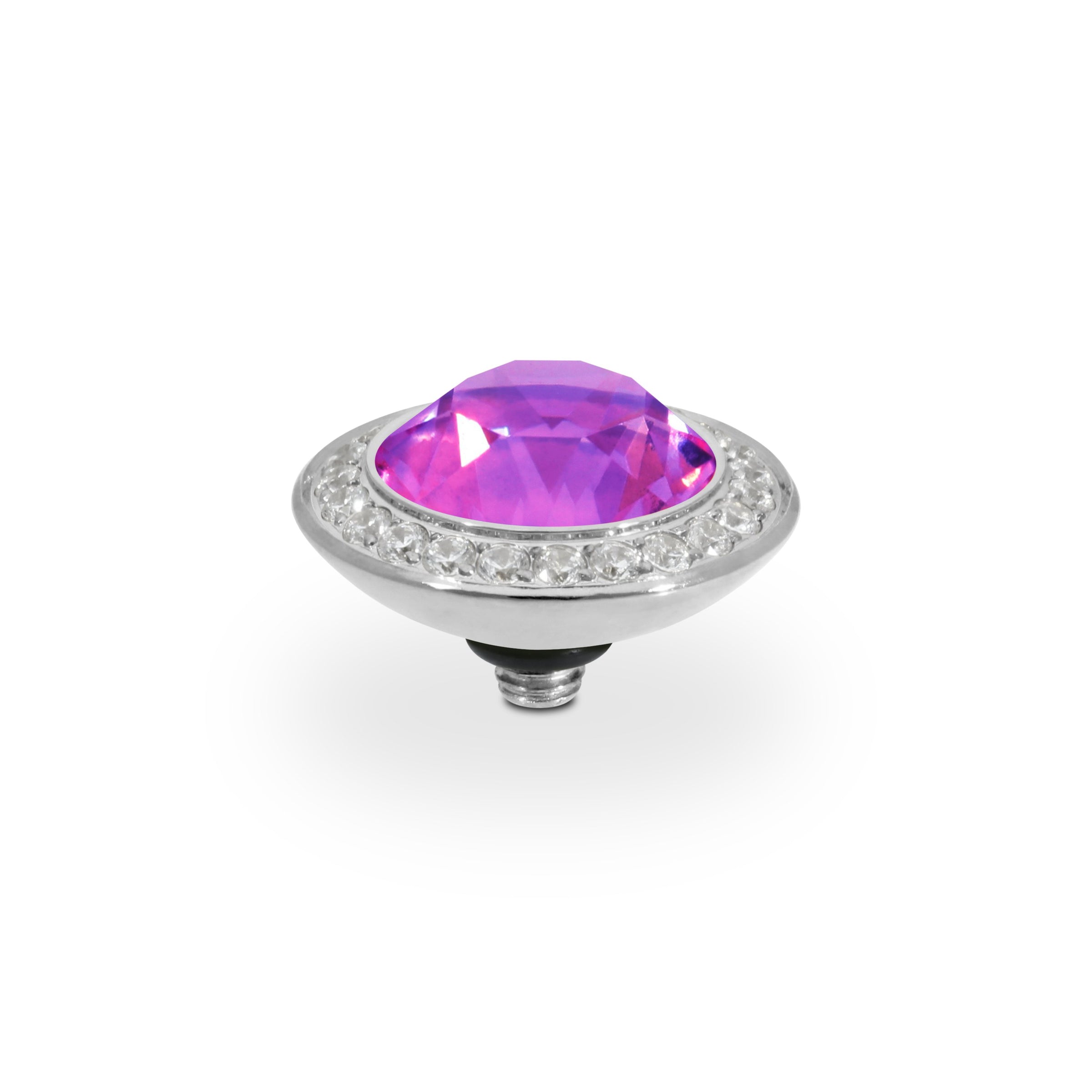 Tondo Deluxe Top 13 mm - Silber Crystal Electric Violet Ignite