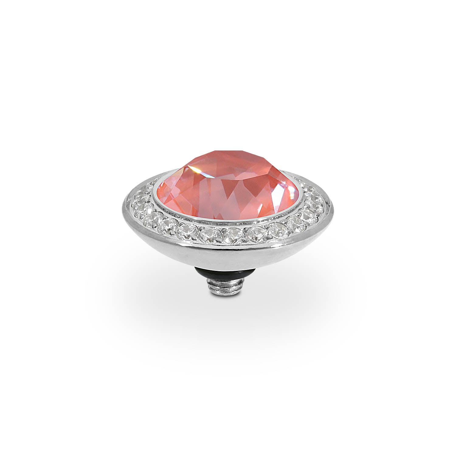 Tondo Deluxe Top 13 mm - Silber crystal maroon ignite