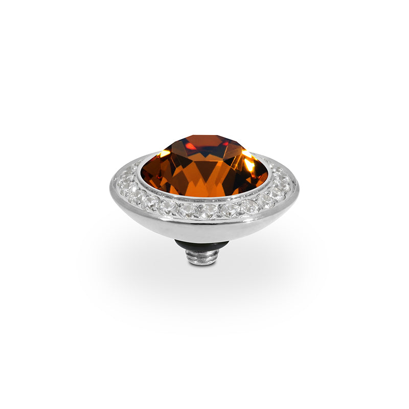 Tondo Deluxe Top 13 mm - Silber Smoked Topaz