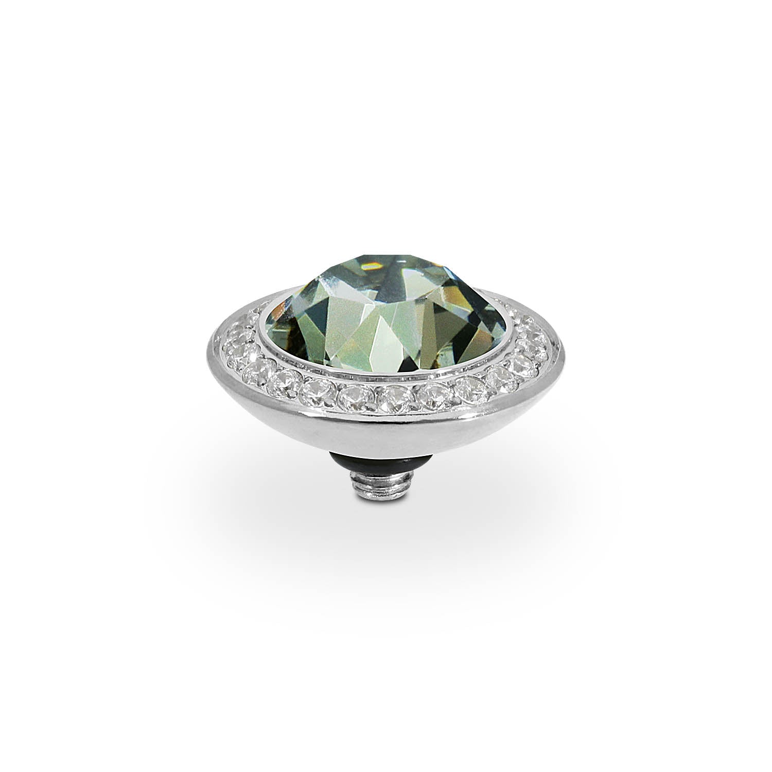 Tondo Deluxe Top 13 mm - Silber black diamond