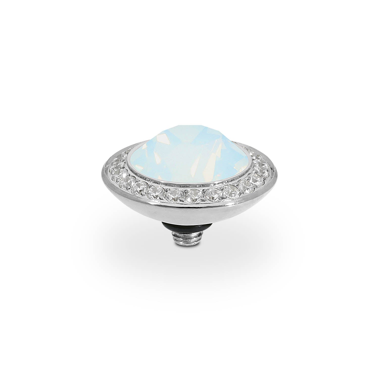 Tondo Deluxe Top 13 mm - Silber white opal
