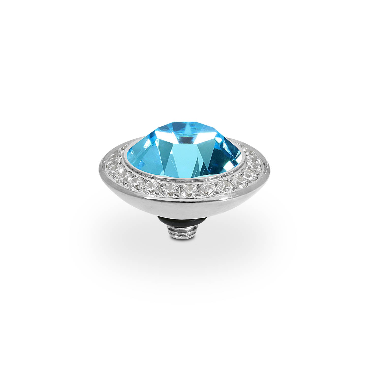 Tondo Deluxe Top 13 mm - Silber aquamarine