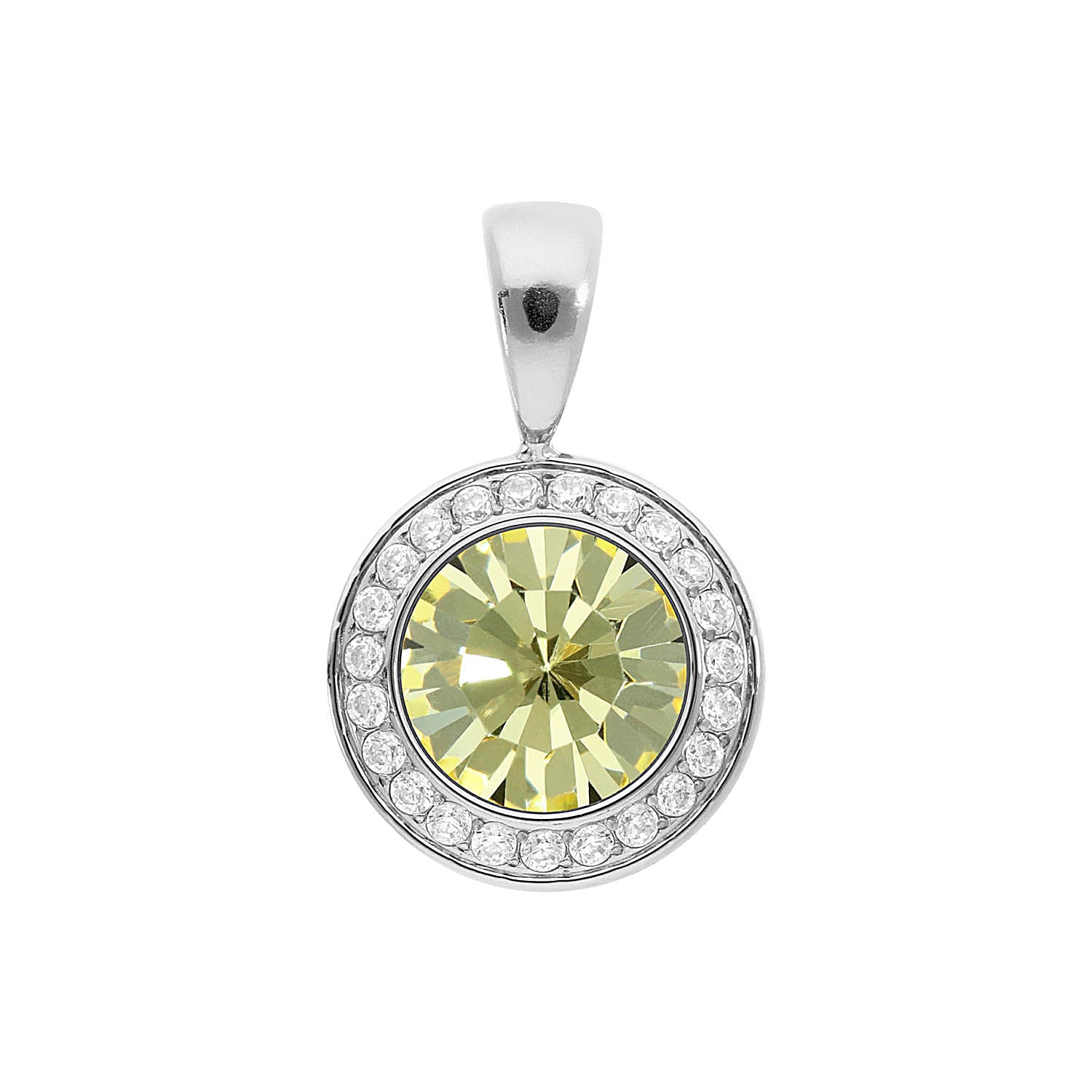 Tondo Deluxe Anhänger 13 mm - Silber Jonquil