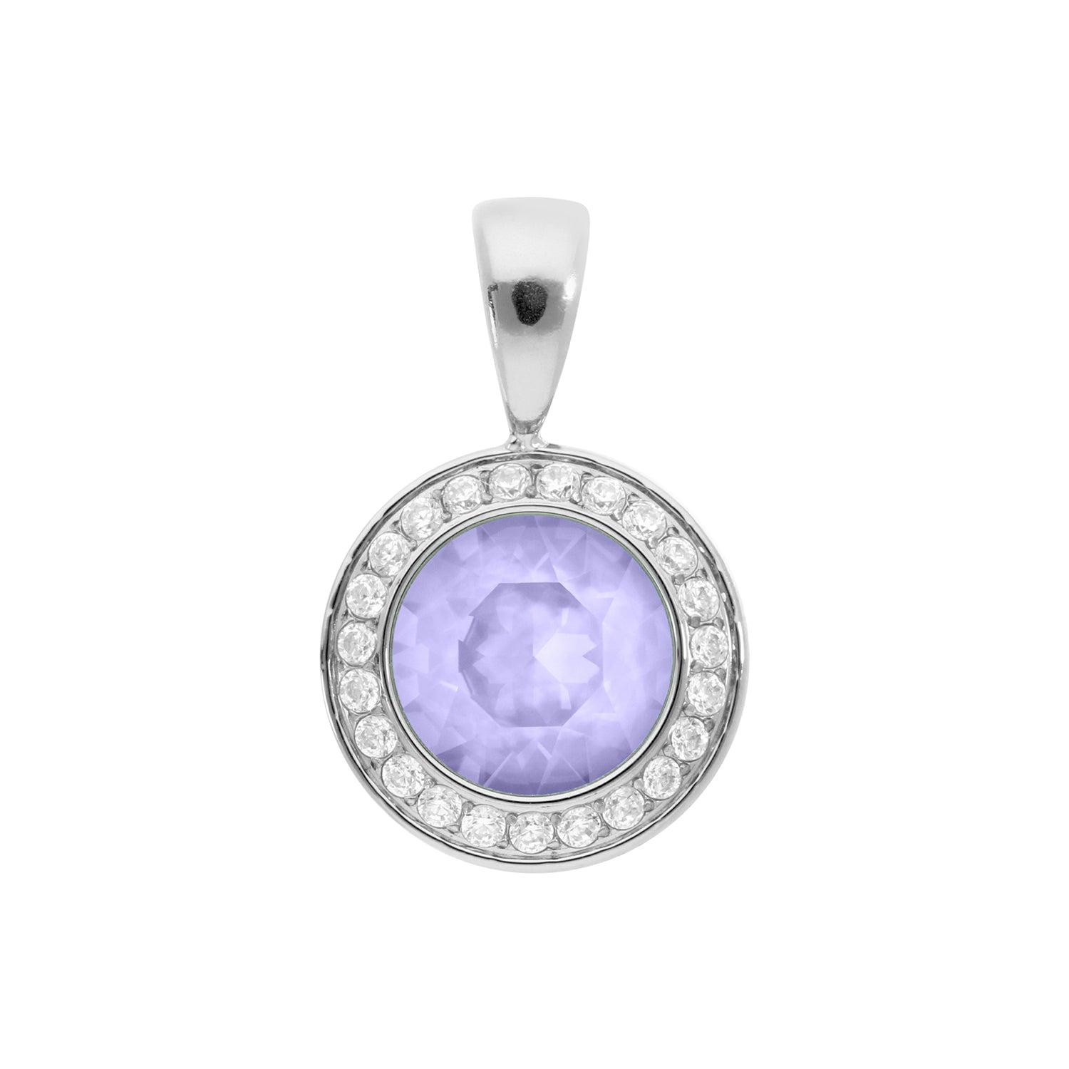 Tondo Deluxe Anhänger 13 mm - Silber Crystal Purple Ignite