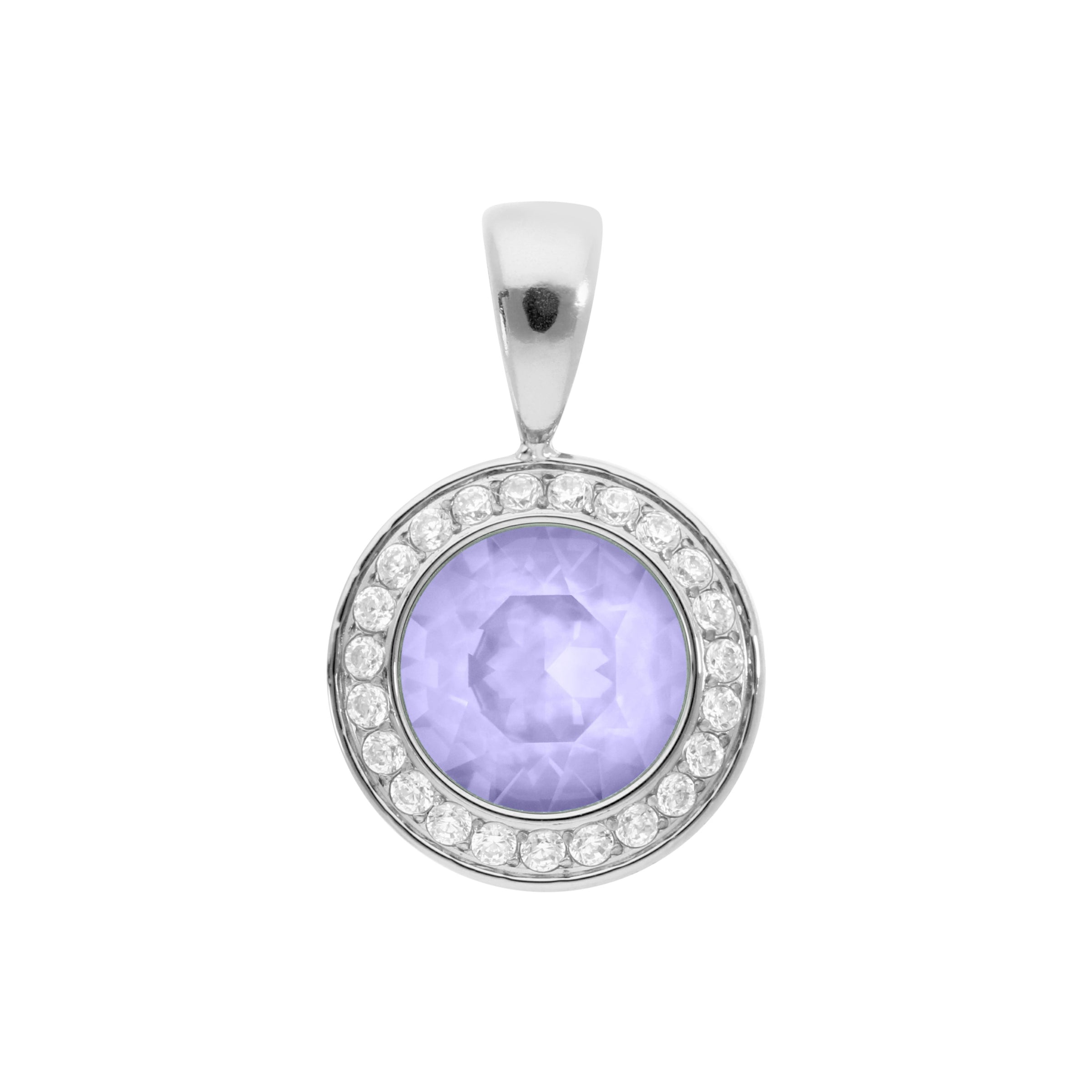 Tondo Deluxe Anhänger 13 mm - Silber Crystal Purple Ignite
