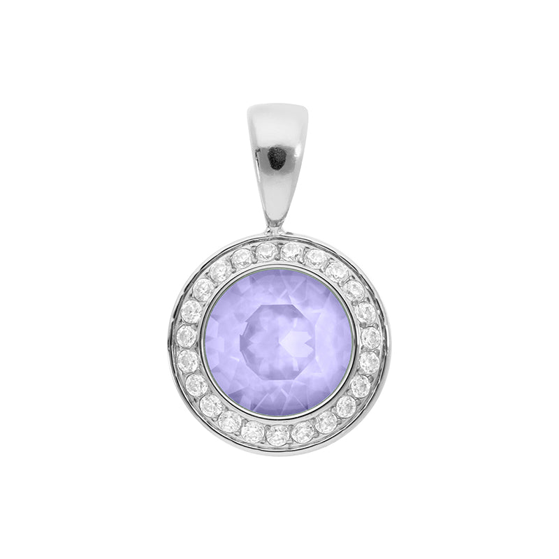 Tondo Deluxe Anhänger 13 mm - Silber Crystal Purple Ignite