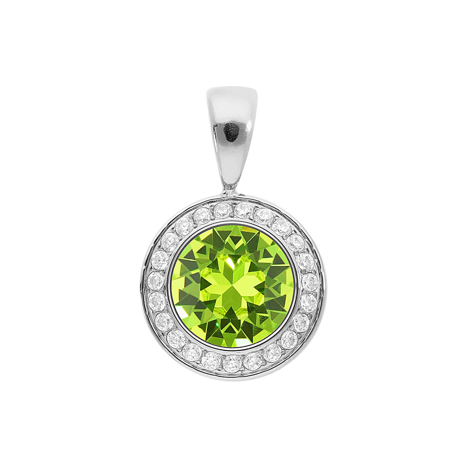 Tondo Deluxe Anhänger 13 mm - Silber Citrus Green