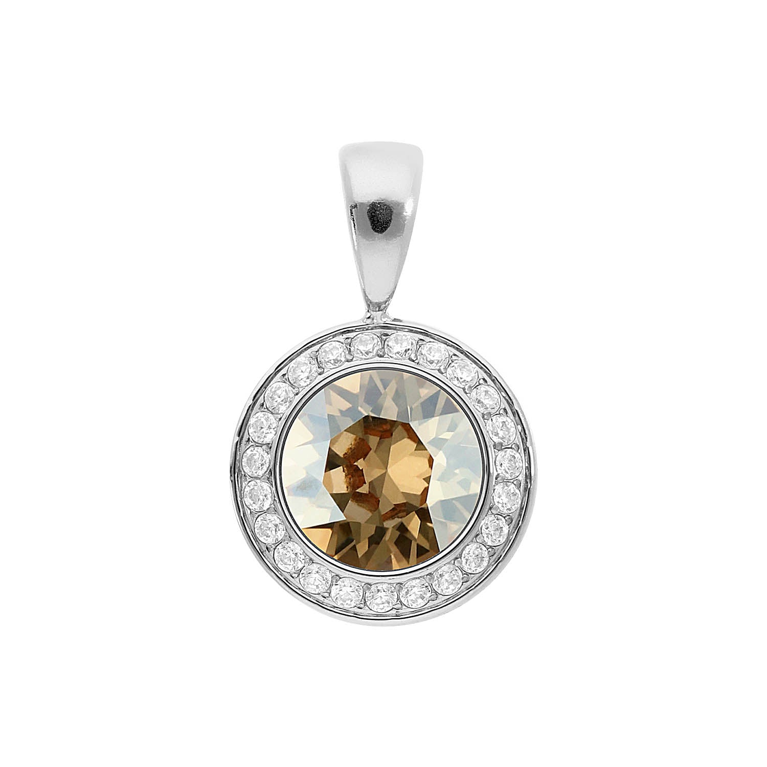 Tondo Deluxe Anhänger 13 mm - Silber golden shadow