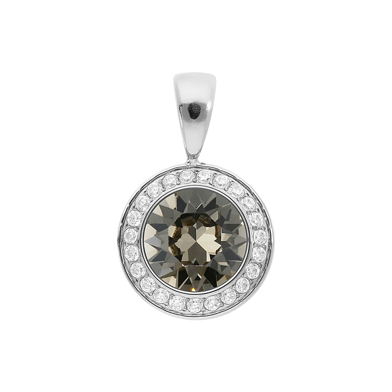 Tondo Deluxe Anhänger 13 mm - Silber Greige