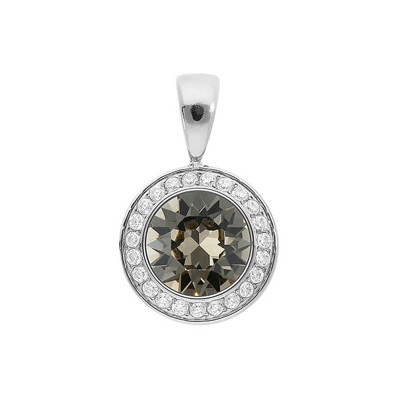 Tondo Deluxe Anhänger 13 mm - Silber Greige