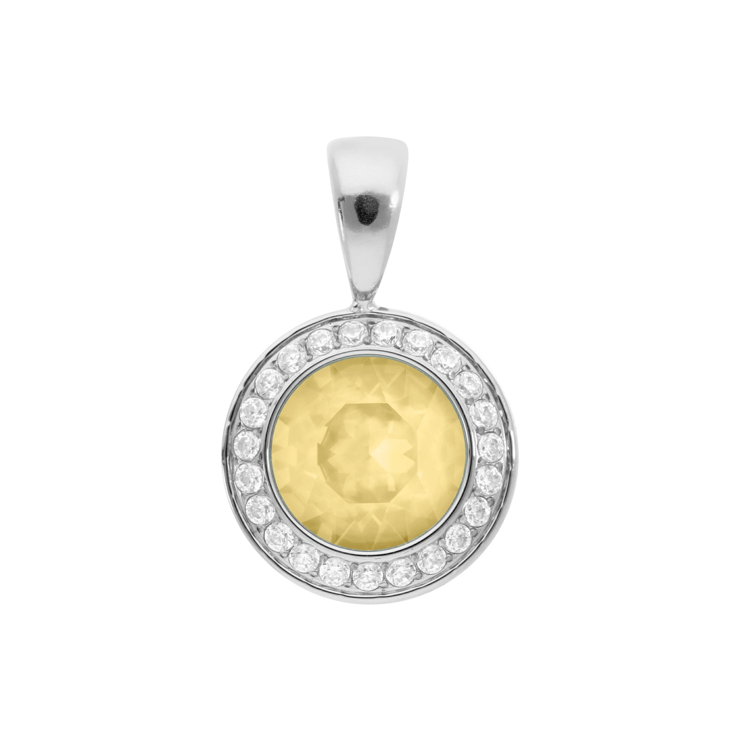 Tondo Deluxe Anhänger 13 mm - Silber Recreated Dark Jonquil