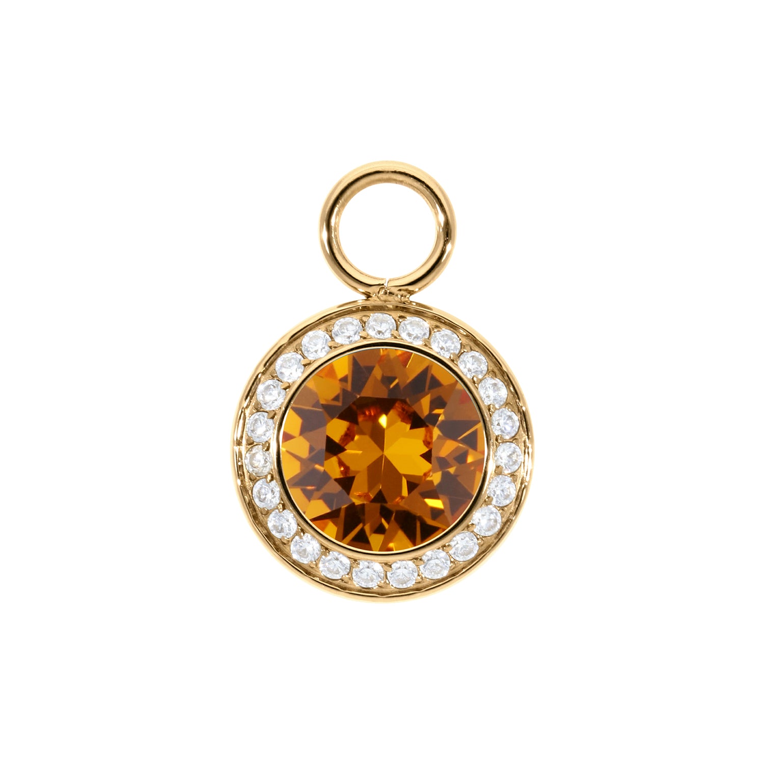 Tondo Deluxe Charm 13 mm - Gold Topaz