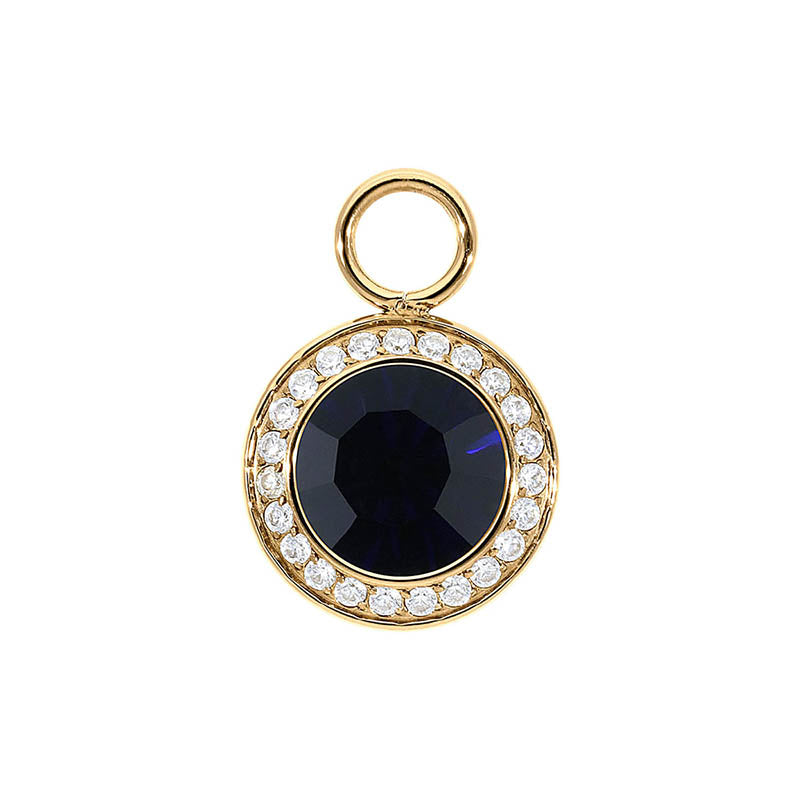Tondo Deluxe Charm 13 mm - Gold Dark Indigo
