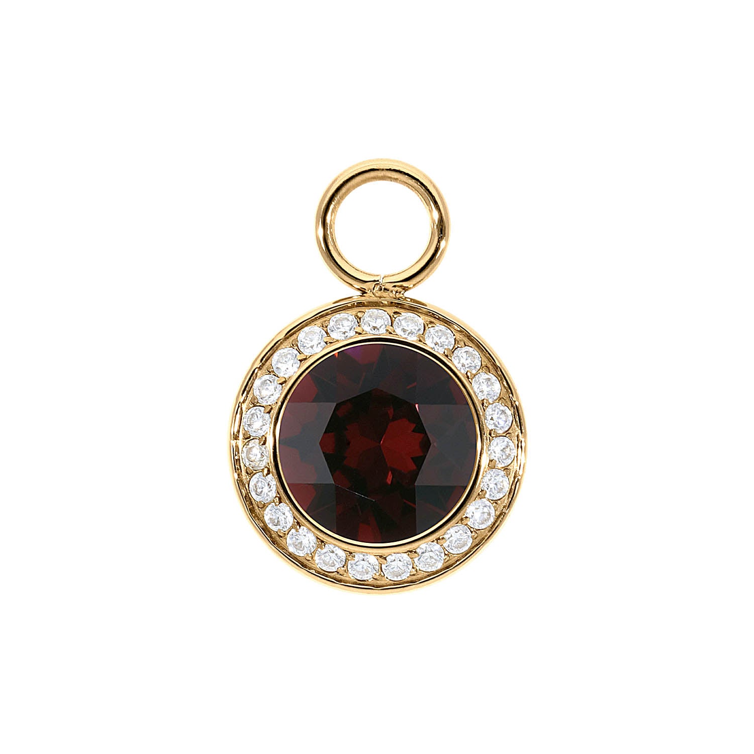Tondo Deluxe Charm 13 mm - Gold Burgundy