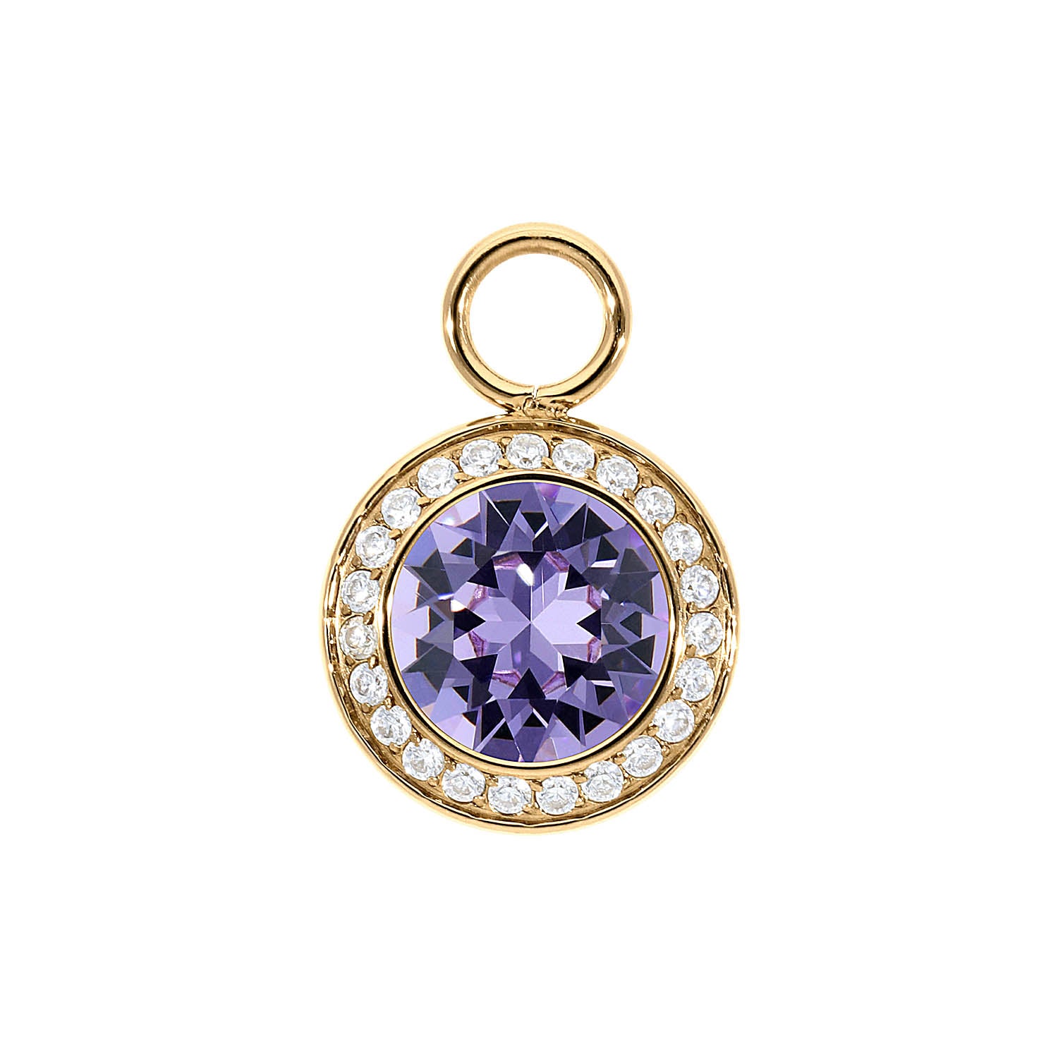 Tondo Deluxe Charm 13 mm - Gold Violet