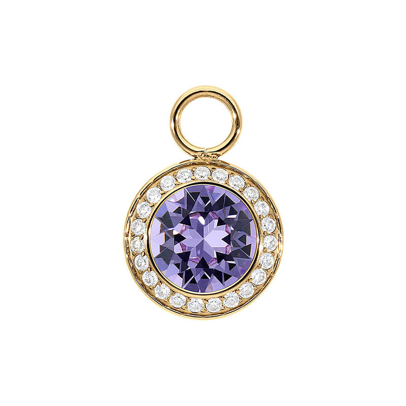 Tondo Deluxe Charm 13 mm - Gold Violet