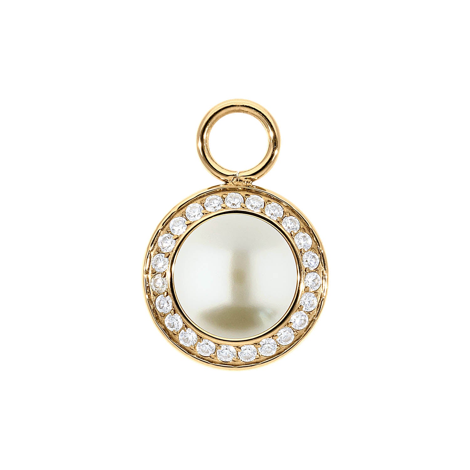 Tondo Deluxe Charm 13 mm - Gold cream pearl