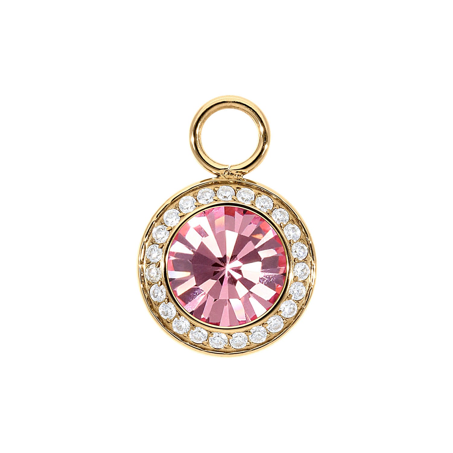 Tondo Deluxe Charm 13 mm - Gold Light Rose