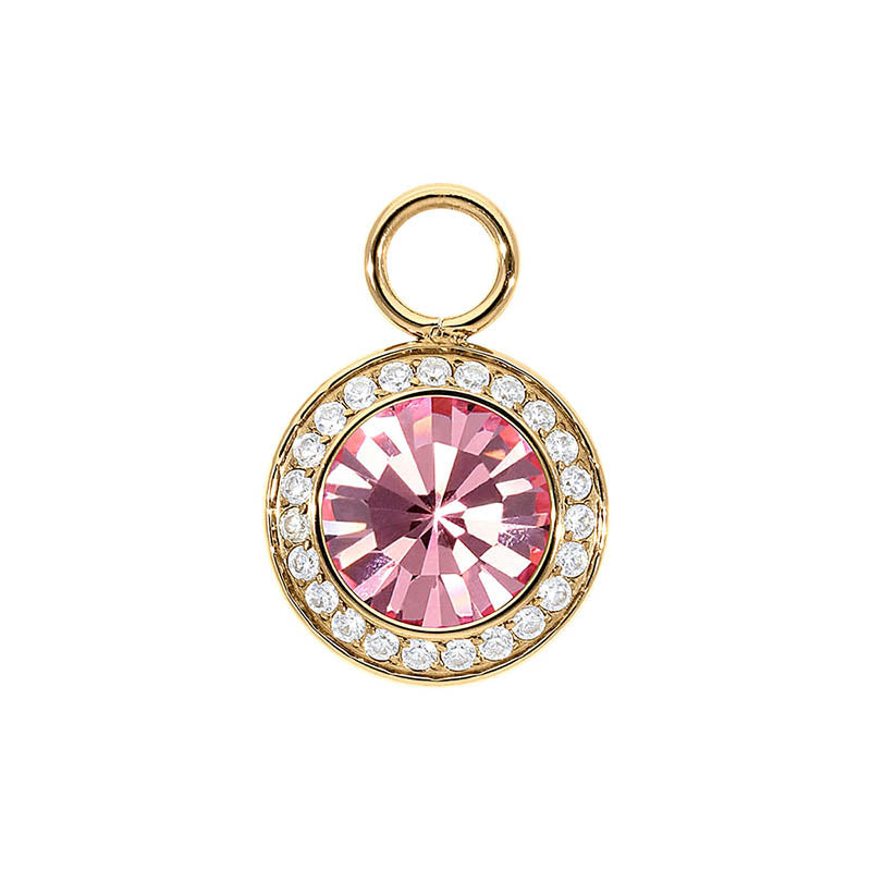 Tondo Deluxe Charm 13 mm - Gold Light Rose