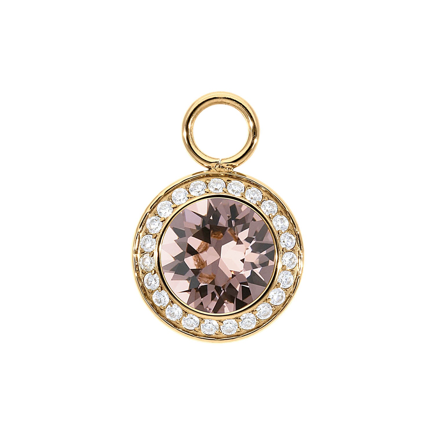 Tondo Deluxe Charm 13 mm - Gold vintage rose